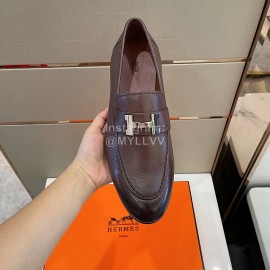 Hermes Soft Cowhide Casual Loafers For Men 
