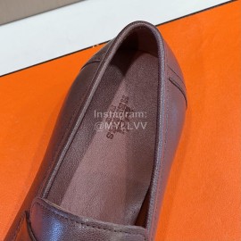 Hermes Soft Cowhide Casual Loafers For Men 