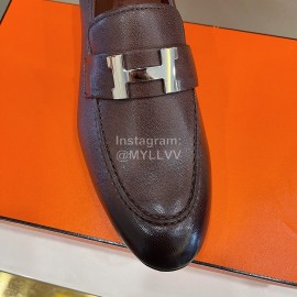 Hermes Soft Cowhide Casual Loafers For Men 