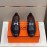 Hermes Soft Cowhide Casual Loafers For Men Black
