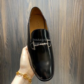 Hermes Vintage Black Cowhide Casual Loafers For Men 