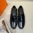 Hermes Cowhide Business Loafers For Men Black