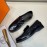 Hermes Cowhide Business Loafers For Men Black