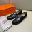 Hermes Black Cowhide Business Loafers For Men 