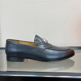 Hermes Calf Leather Business Loafers For Men Black
