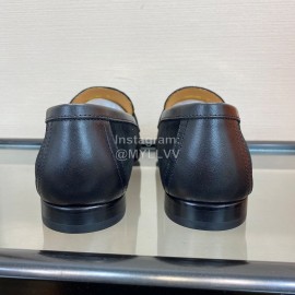 Hermes Black Velvet Calf Leather Business Loafers For Men 