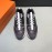 Hermes Leather Thick Soled Sneakers For Men Black