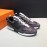 Hermes Leather Thick Soled Sneakers For Men Black