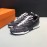 Hermes Leather Thick Soled Sneakers For Men Black