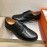 Hermes Calf Leather Lace Up Business Shoes For Men Black