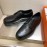 Hermes Calf Leather Lace Up Business Shoes For Men Coffee