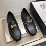 Hermes Calf Leather H Buckle Business Shoes For Men