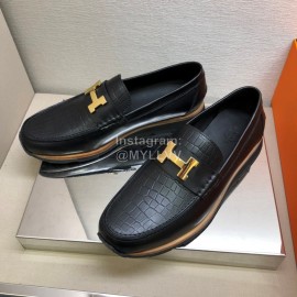 Hermes Calf Leather H Buckle Business Shoes For Men