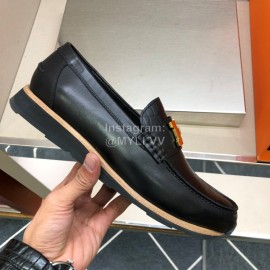Hermes Calf Leather H Buckle Business Shoes For Men