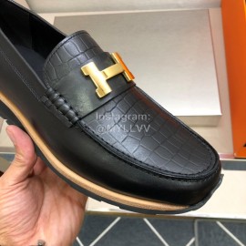 Hermes Calf Leather H Buckle Business Shoes For Men