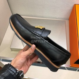 Hermes Calf Leather H Buckle Business Shoes For Men