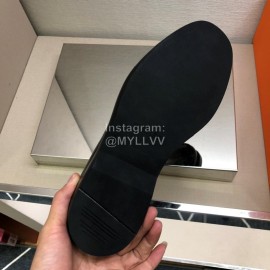 Hermes Calf Leather Business Shoes Black For Men