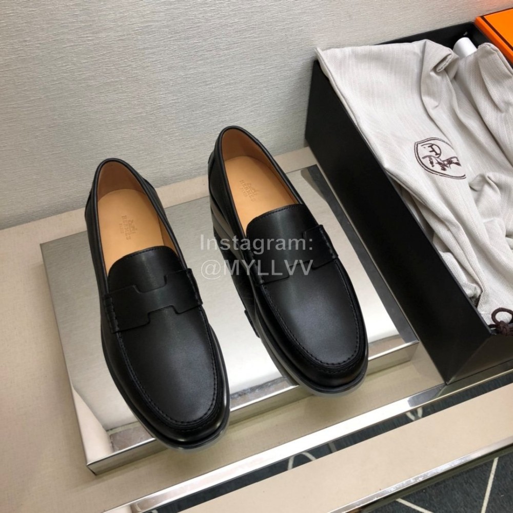 Hermes New Calf Leather Business Shoes For Men