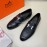 Hermes New Calf Leather H Buckle Business Shoes For Men