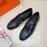 Hermes Black Calf Leather H Buckle Business Shoes For Men