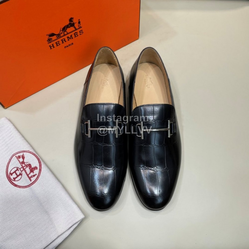 Hermes Fashion Calf Leather Business Shoes For Men