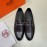 Hermes Fashion Calf Leather Business Shoes For Men Coffee