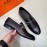 Hermes Fashion Calf Leather Business Shoes For Men Coffee