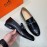 Hermes Fashion Calf Leather Business Shoes For Men Black