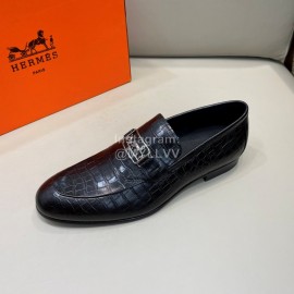 Hermes Crocodile Calf Leather Business Shoes For Men