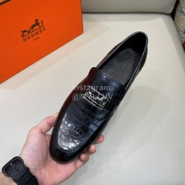 Hermes Crocodile Calf Leather Business Shoes For Men