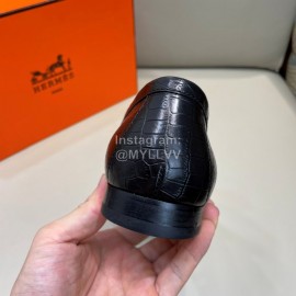 Hermes Crocodile Calf Leather Business Shoes For Men