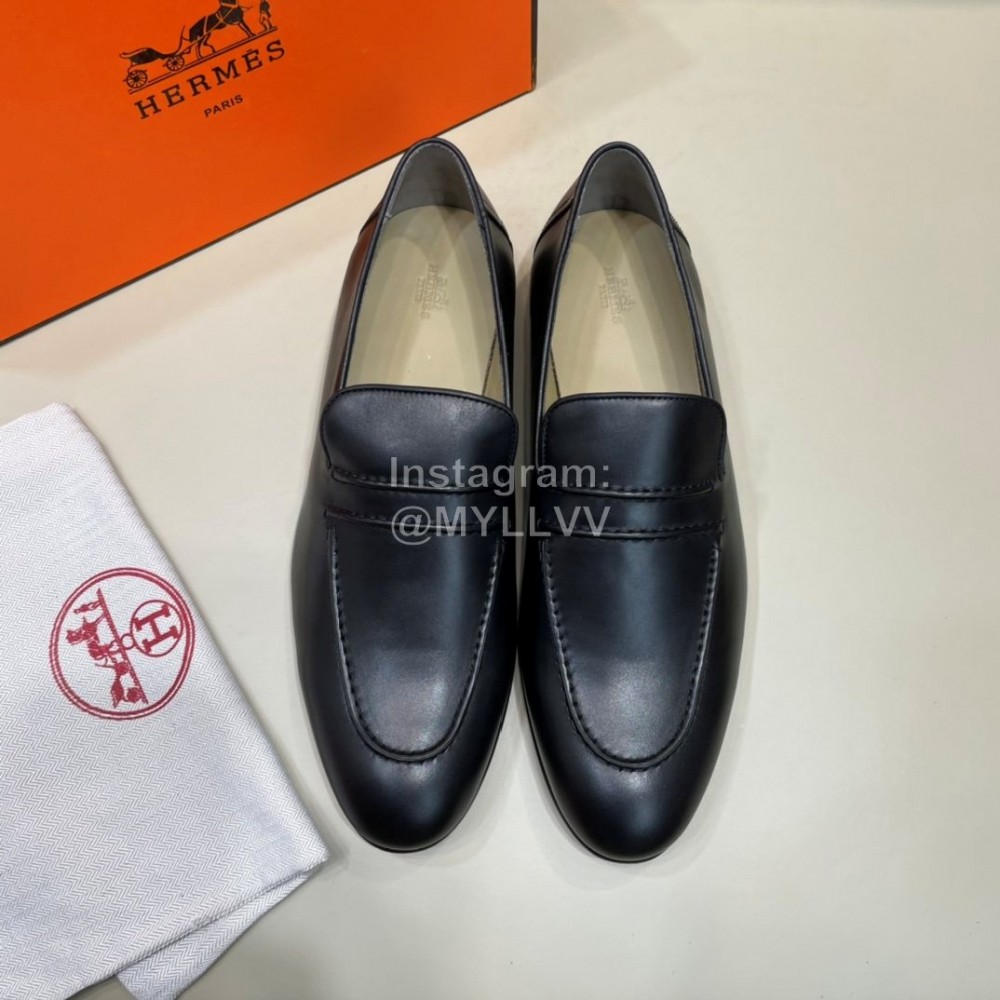 Hermes Fashion Cowhide Casual Business Shoes For Men