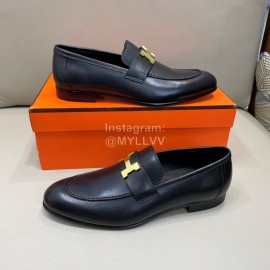 Hermes Fashion Calf Leather H Buckle Business Shoes For Men