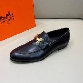 Hermes Fashion Calf Leather H Buckle Business Shoes For Men