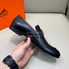 Hermes Fashion Calf Leather H Buckle Business Shoes For Men