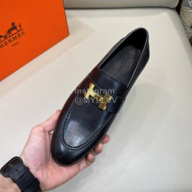 Hermes Fashion Calf Leather H Buckle Business Shoes For Men