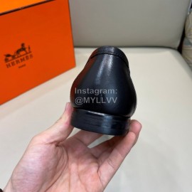 Hermes Fashion Calf Leather H Buckle Business Shoes For Men