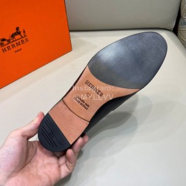Hermes Fashion Calf Leather H Buckle Business Shoes For Men