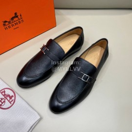 Hermes Classic Calfskin Business Shoes For Men 