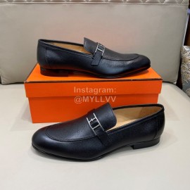 Hermes Classic Calfskin Business Shoes For Men 