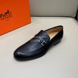 Hermes Classic Calfskin Business Shoes For Men 