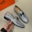 Hermes Shining Calfskin Business Shoes For Men Silver