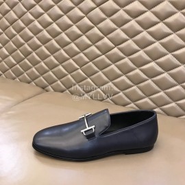 Hermes New Calfskin Business Shoes For Men Navy