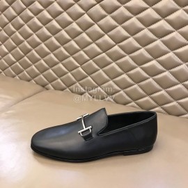 Hermes New Calfskin Business Shoes For Men Black