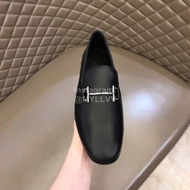 Hermes New Calfskin Business Shoes For Men Black