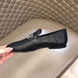 Hermes New Calfskin Business Shoes For Men Black