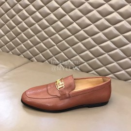 Hermes New Calfskin Business Shoes For Men Brown