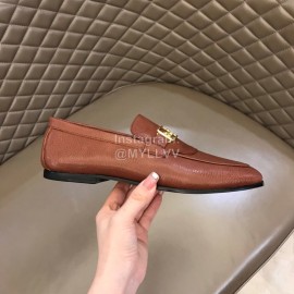 Hermes New Calfskin Business Shoes For Men Brown