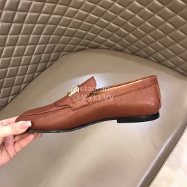 Hermes New Calfskin Business Shoes For Men Brown