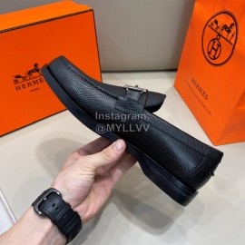 Hermes New Cowhide Business Shoes For Men Black